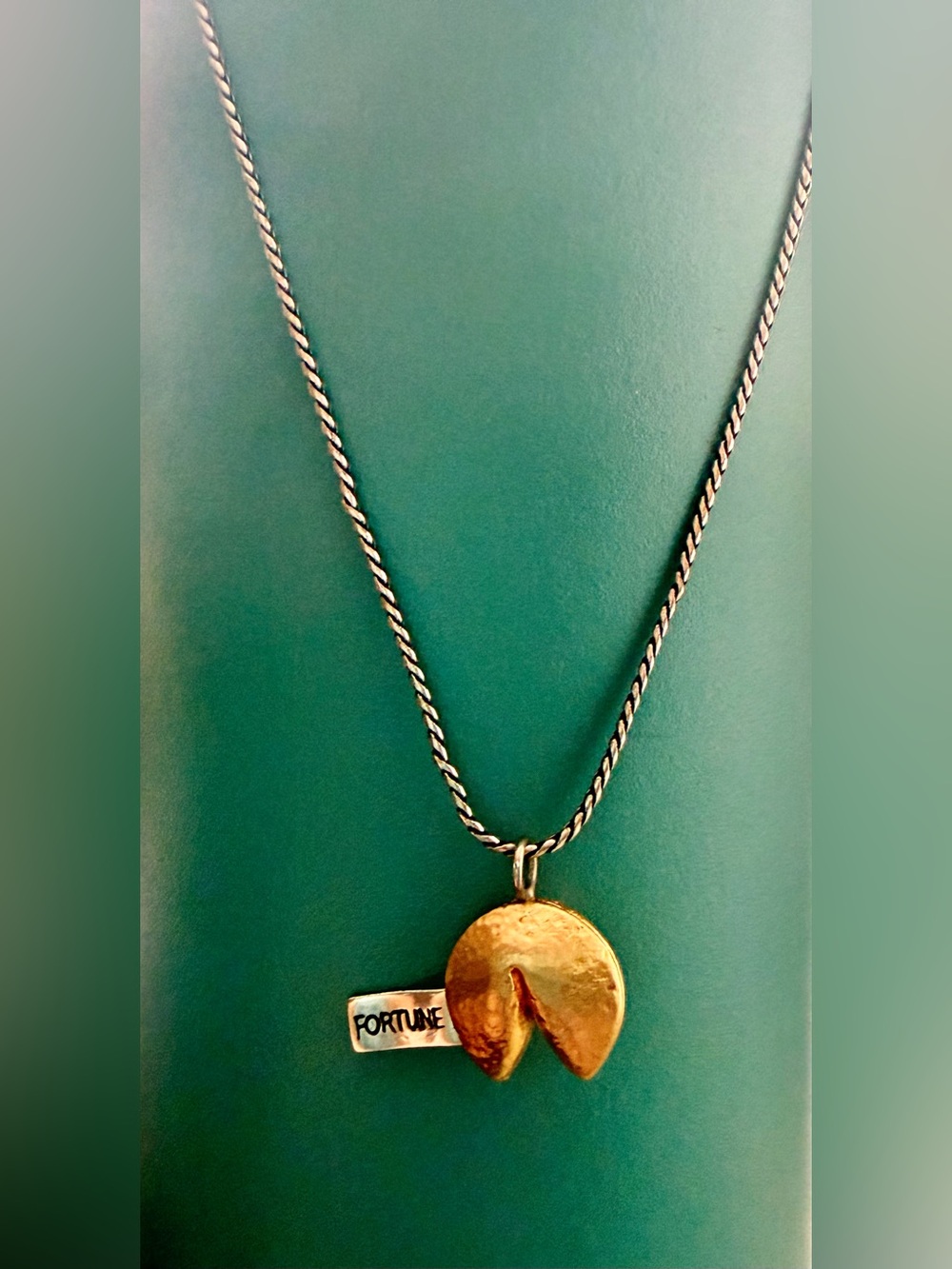 Brighton Gold-Tone Fortune Cookie Lucky Charm Necklace